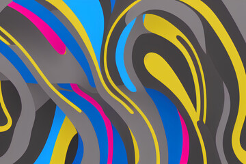 unobtrusive colorful modern curvy waves background illustration with dark slate gray