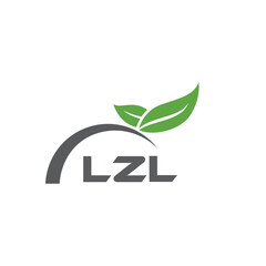 LZL letter nature logo design on white background. LZL creative initials letter leaf logo concept. LZL letter design.
