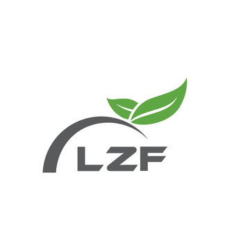 LZF letter nature logo design on white background. LZF creative initials letter leaf logo concept. LZF letter design.
