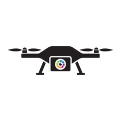 Drone logo template vector icon