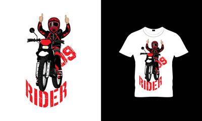 Rider 09 Vector T-Shirt Design . 
