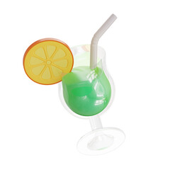 Tropical island beverages 3D Icon