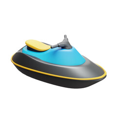 Speed boat 3D Icon