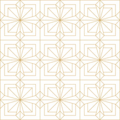 Geometric Pattern With Minimalist Mid Century Modern Gold Line Pattern Art Print For Glass And Wooden Art Work. Flat Hand Lines Drawing In Gold Color With Transparent Background.