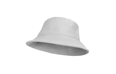 White bucket hat PNG transparent