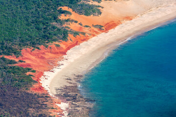 A section of the West Kimberley coastline and Indian Ocean south of Cape Leveque in Western Australia in Australia.