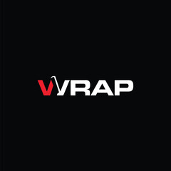Wrap wordmark logo vector icon template