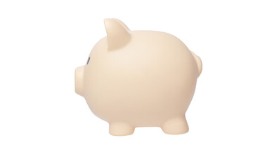 piggy bank on white background. clipping path