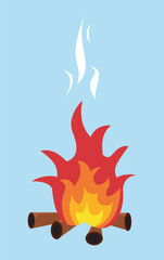 illustration of a burning fire