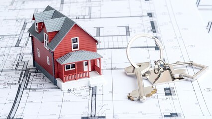 a house with keys in the drawings