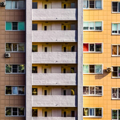 Modern urban high-rise buildings in a residential area.