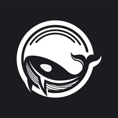 Whale vector logo icon design