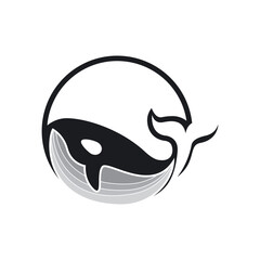 Whale vector logo icon design