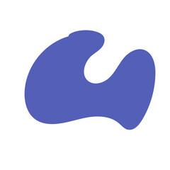 Blue Abstract Shapes Decor 