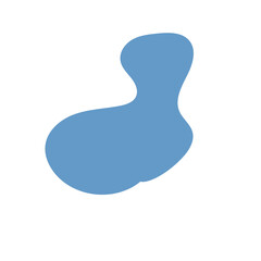 Blue Abstract Shapes Decor 