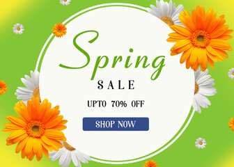Spring Sale design with Get Extra 70% .
