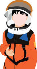 Child in astronaut clothes vector image