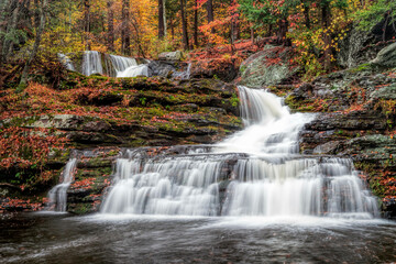 Fototapeta na wymiar Dunloup Creek Falls Waterfall West Virginia