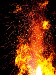 燃え上がる火炎のイラスト背景