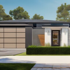 A modern looking house with clean lines 2_SwinIRGenerative AI
