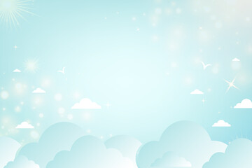 Abstract kawaii Sky Pastel background.