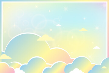 Abstract kawaii Sky Pastel background.