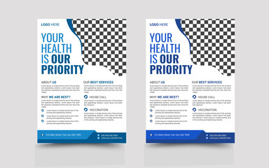 healthcare social media post design template