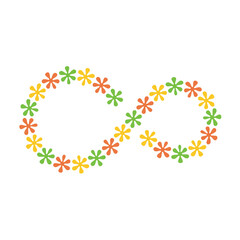 flower infinity icon vector illustration eps 