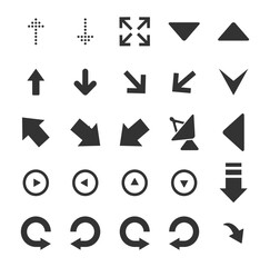 set design arrows icons collection 