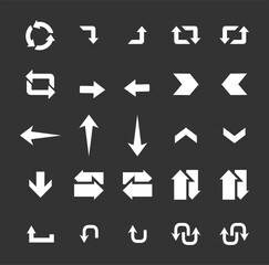 set design arrows icons collection 