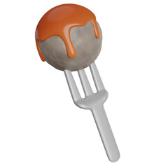 meatball 3d illustration