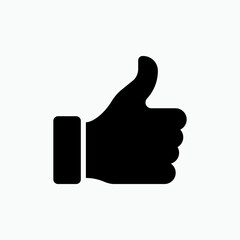 Thumb Icon. Symbol :  Agree or Like - Vector