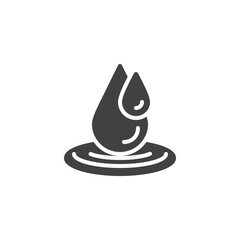 Fototapeta premium Water drop splash vector icon