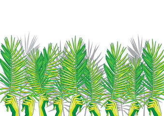 Palm Sunday holiday card PNG