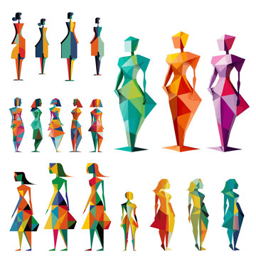 illustration of a woman in dress Silhouette