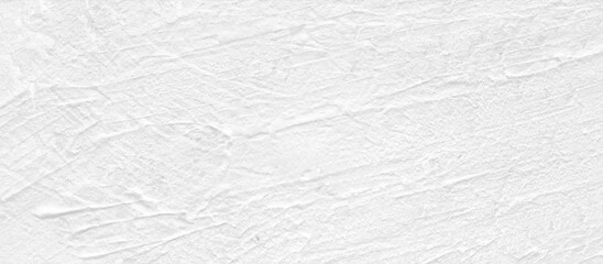 White concrete wall background in vintage style for graphic design or wallpaper. Pattern of soft cement floor in retro concept. Gray abstract texture detail in construction.