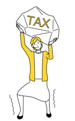 増税に苦しむ定年退職したシニア・中年女性