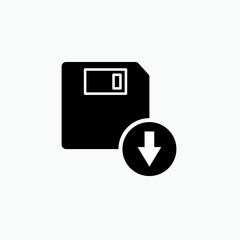 Save Icon. Floppy Disk Symbol - Vector.   