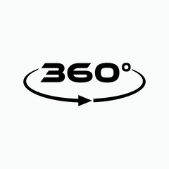 360&deg; View Icon - Vector, Sign and Symbol for Design, Presentation, Website or Apps Elements.   