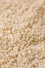 white sesame seeds texture background.