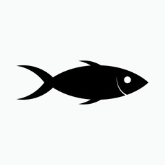Fish Icon.  Protein, Food Ingredients. Wildlife, Sea Animal Symbol