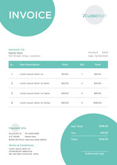 Corporate Invoice Design Template Bill form Business Payments Details