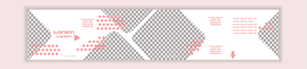 Internet application carousel squares on a your photo background endless post to insert your photo. Vector illustration. © Itsee