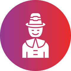 Vector Design Pilgrim Icon Style