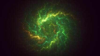 3D rendering abstract multicolor technology fractal light background