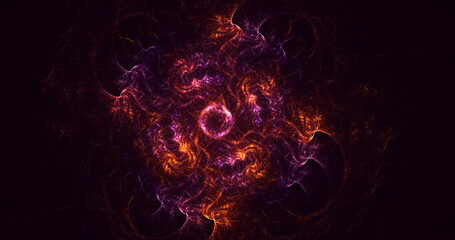 Obraz premium 3D rendering abstract round light background