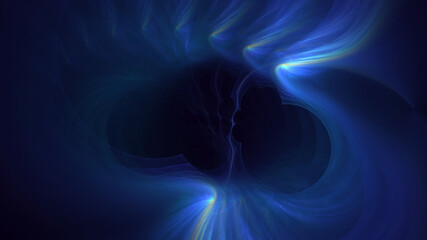 3D rendering abstract multicolor technology fractal light background