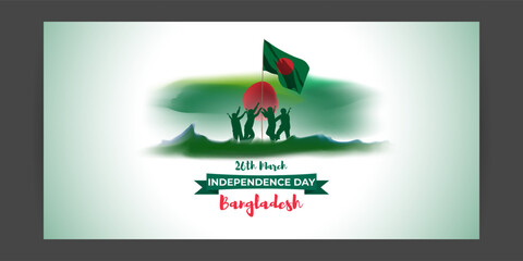 Vector illustration for Happy Bangladesh Independence Day