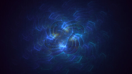 3D rendering abstract multicolor technology fractal light background