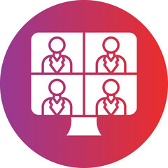 Vector Design Online Meeting Icon Style
